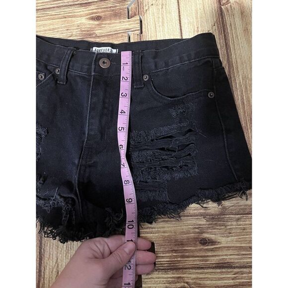 Forever 21 Womens Black Button Up Shorts Size US 26 - Picture 5 of 9